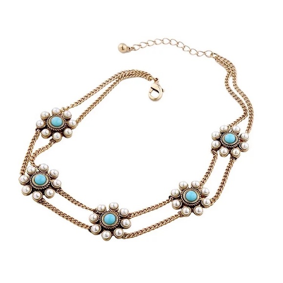 Artificial gemstone chocker - Picture 3 of 4